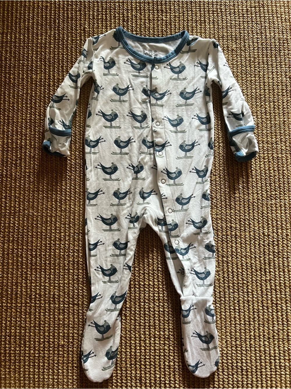 KICKEE PANTS Snowbird Footie 3-6 mos